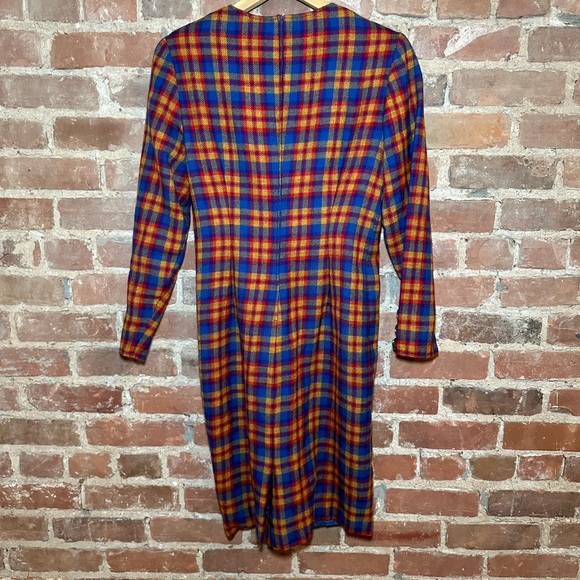 Valentino Wool Plaid Dress - Picture 7 of 9